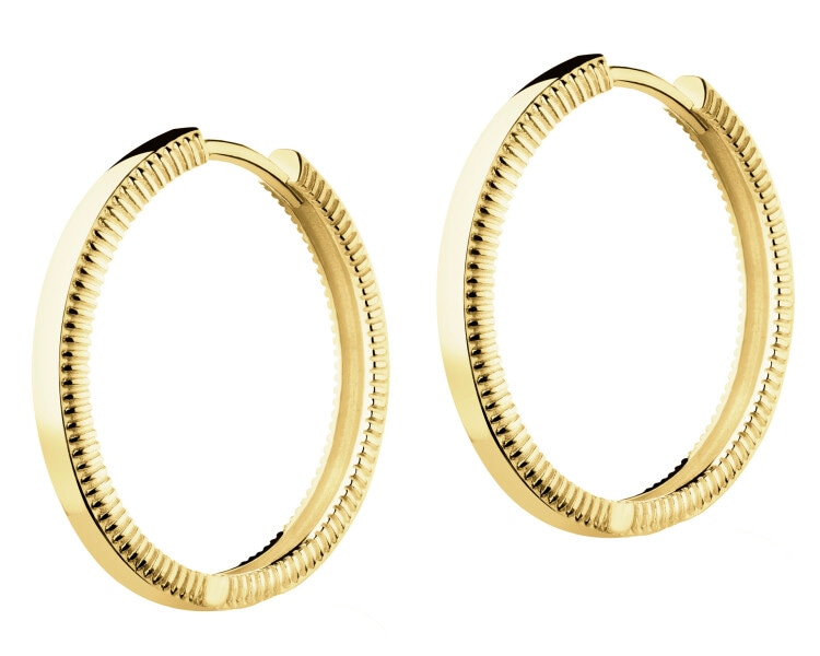 9 K Yellow Gold Hoop Earring