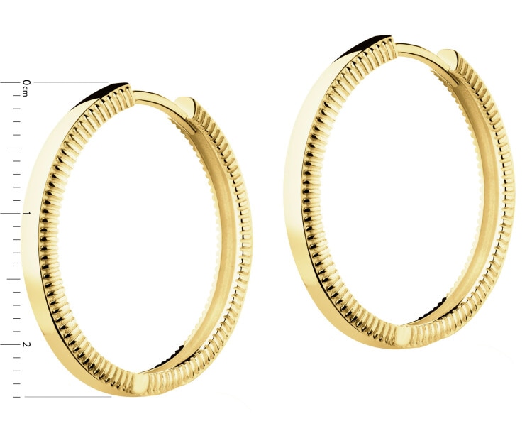 9 K Yellow Gold Hoop Earring