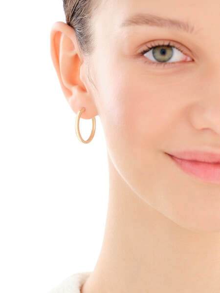 9 K Yellow Gold Hoop Earring