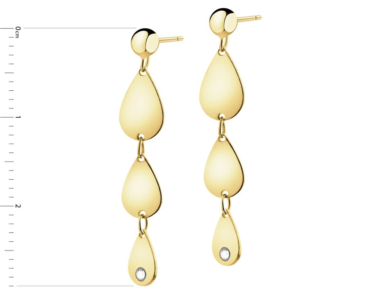 Złote kolczyki z cyrkoniami