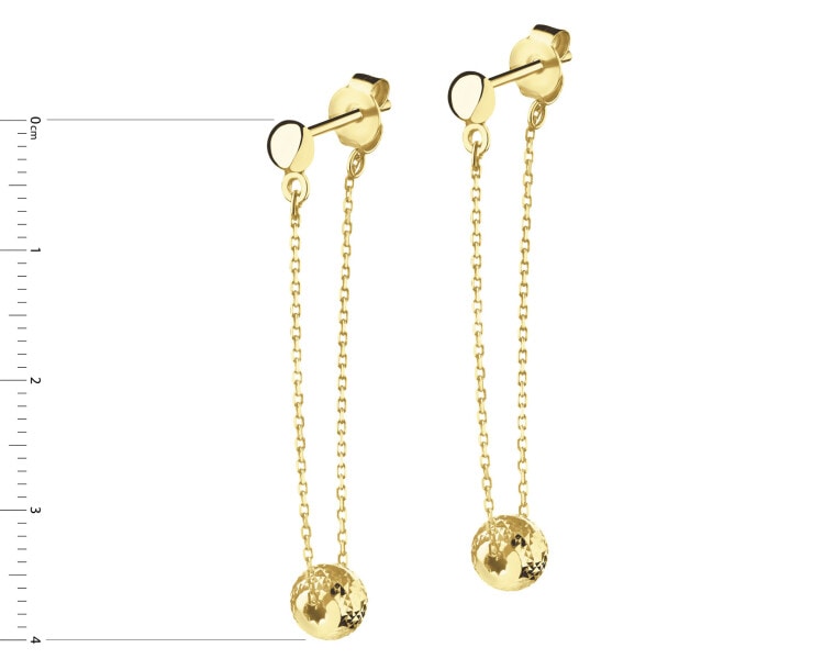 Złote kolczyki - kulki