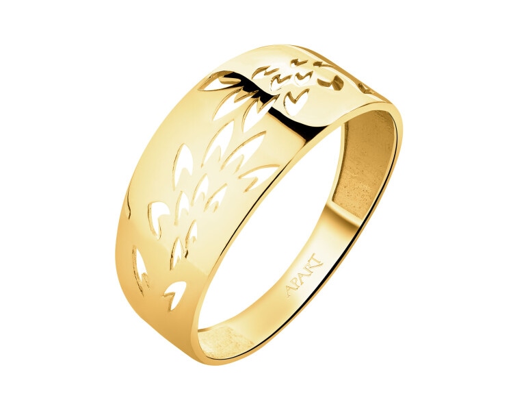 Złoty pierścionek - liście