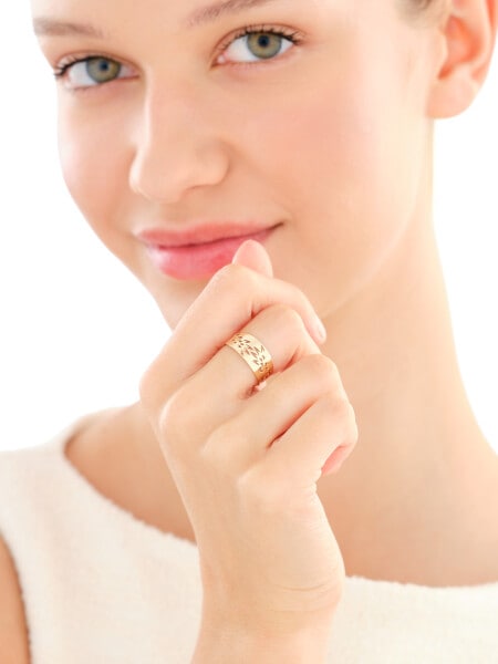 Złoty pierścionek - liście