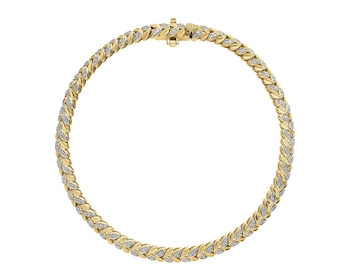 Zlatý náramek s diamanty - 0,47 ct - ryzost 585