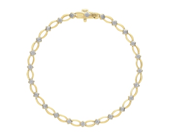 Zlatý náramek s diamanty - 0,10 ct - ryzost 585