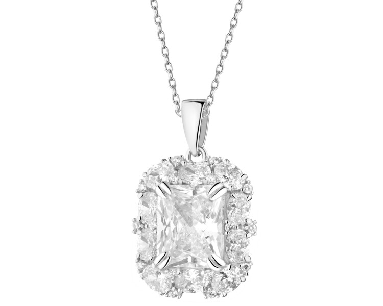 Zawieszka srebrna z cyrkoniami