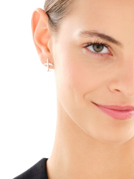 Rhodium Plated Silver Earrings