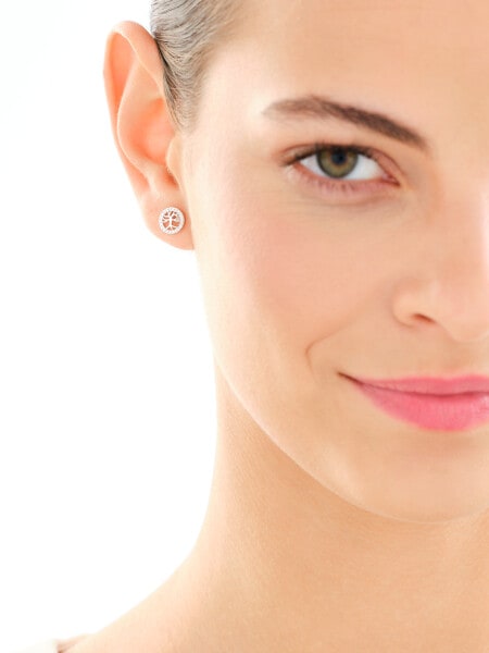 Kolczyki srebrne z cyrkoniami - drzewka