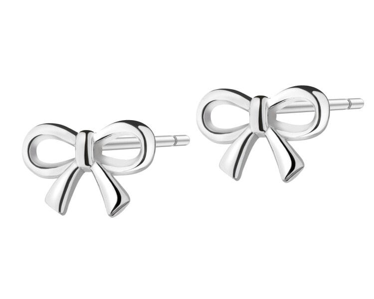 Kolczyki srebrne - kokardki