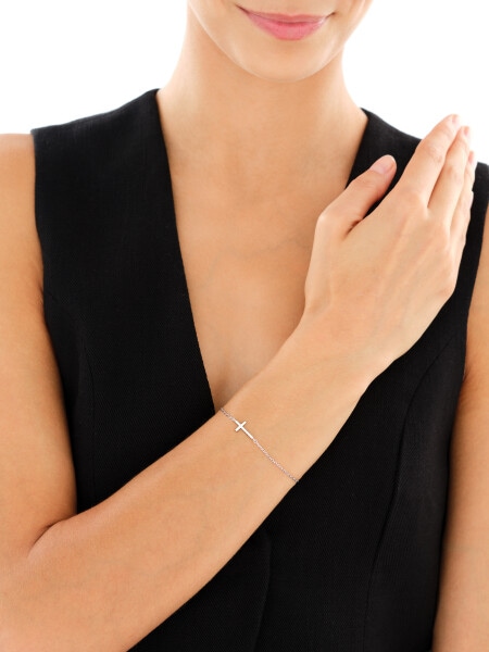 Rhodium Plated Silver Bracelet