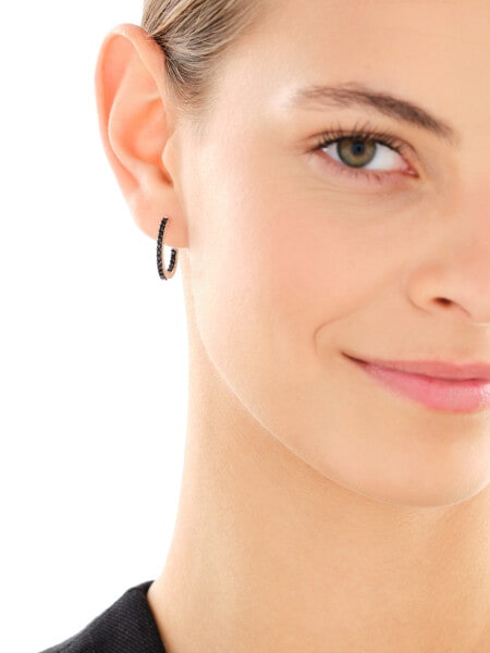 Stříbrné náušnice se zirkony - kroužky