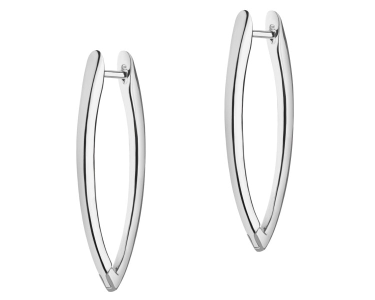 Rhodium Plated Silver Dangling Earring