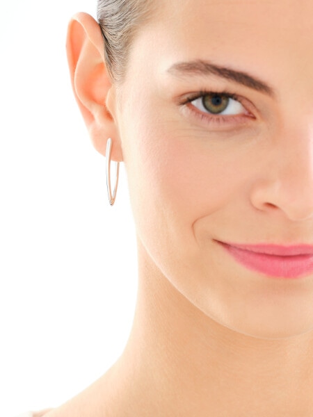 Rhodium Plated Silver Dangling Earring