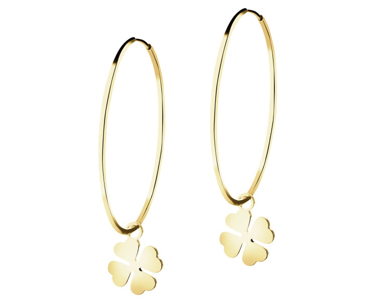 9 K Yellow Gold Hoop Earring