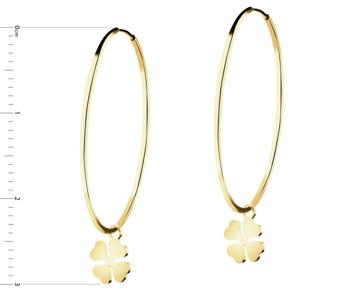 9 K Yellow Gold Hoop Earring