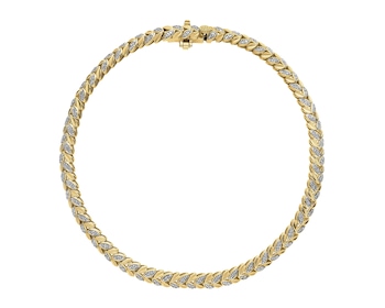 Zlatý náramek s diamanty - 0,50 ct - ryzost 585