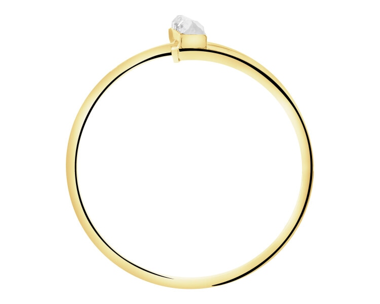 Złoty pierścionek - szkło szlifowane