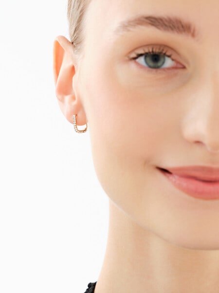 Zlaté náušnice - broušené sklo