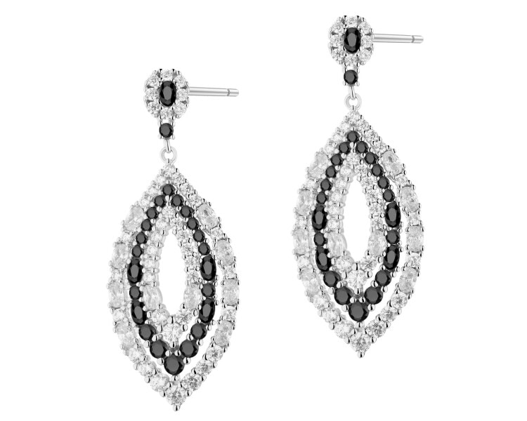 Kolczyki srebrne z cyrkoniami