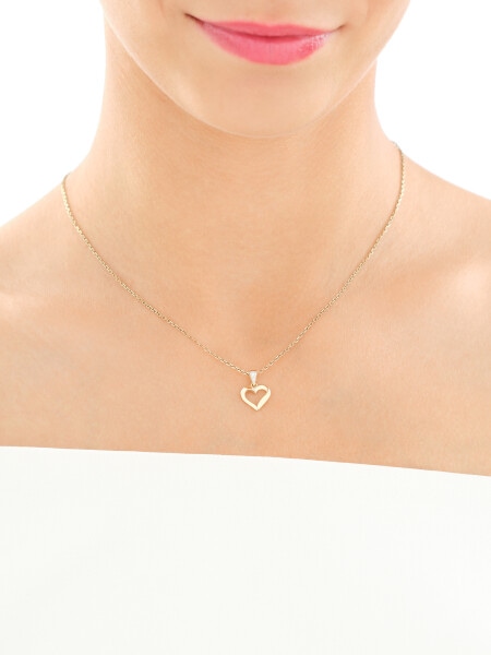 9 K Rhodium-Plated Yellow Gold Set with Diamonds - 0,01 ct - fineness 9 K