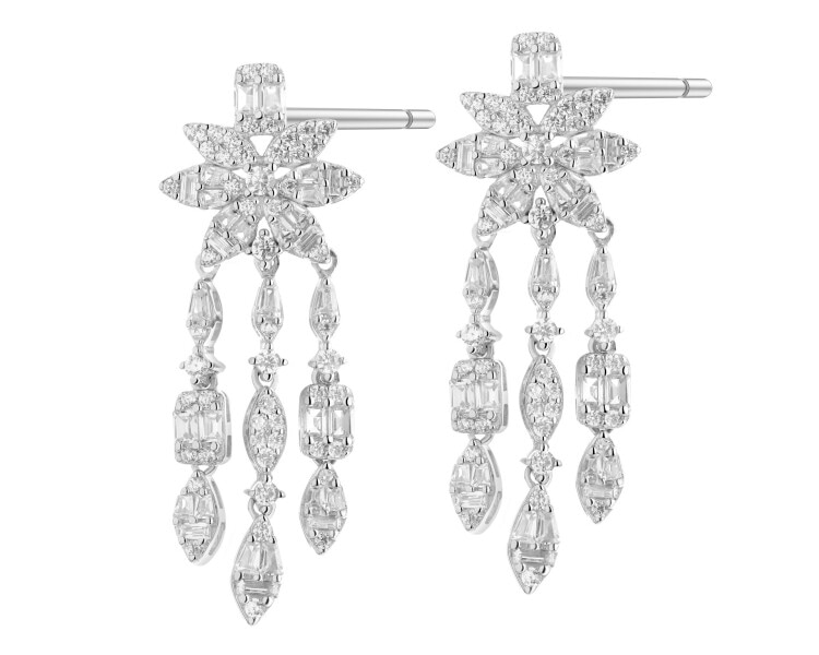 Kolczyki srebrne z cyrkoniami