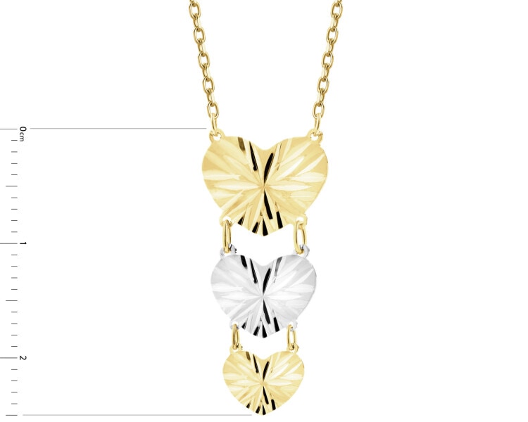 375 Yellow And White Gold Plated Necklace