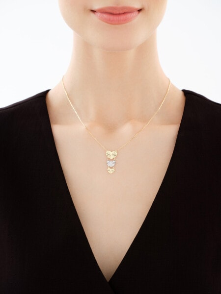 375 Yellow And White Gold Plated Necklace