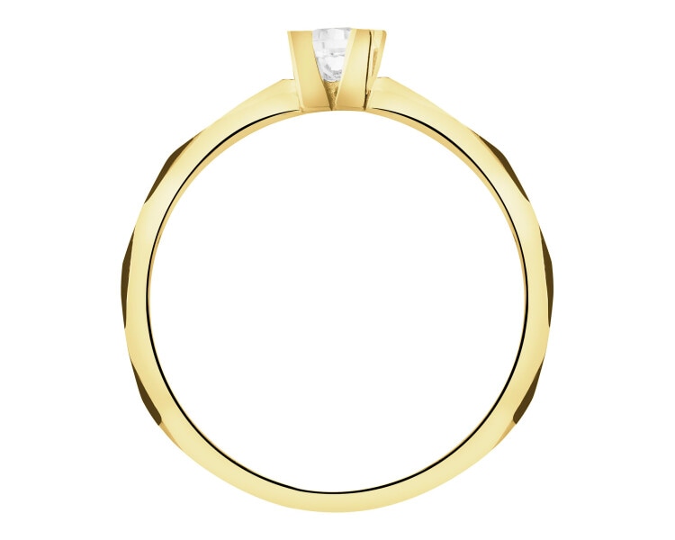 14 K Yellow Gold Ring with Cubic Zirconia