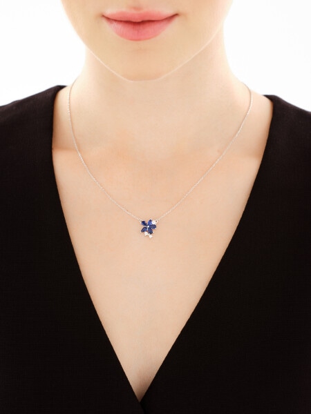 Rhodium Plated Silver Set with Cubic Zirconia