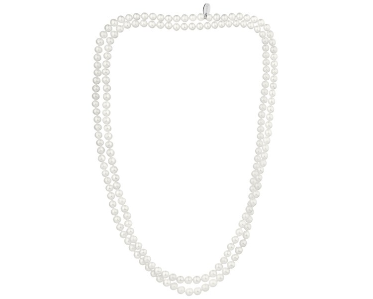 Naszyjnik srebrny z perłami