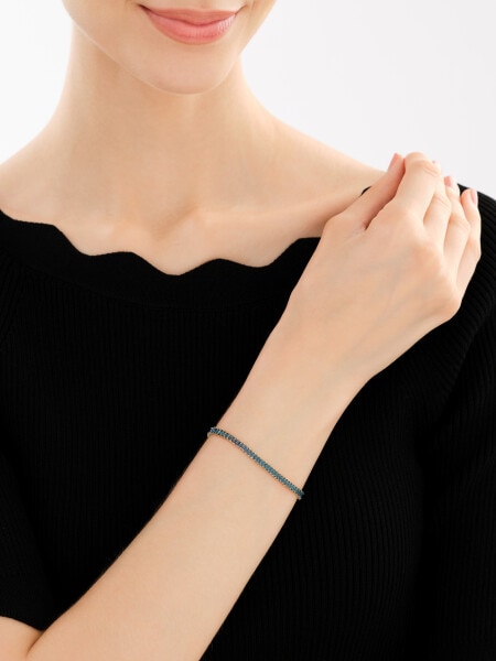 Gold-Plated Brass Bracelet with Glass