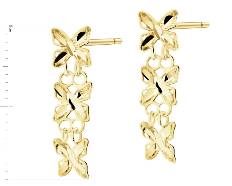 9 K Yellow Gold Dangling Earring