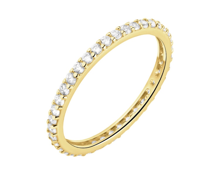 14 K Yellow Gold Eternity with Cubic Zirconia