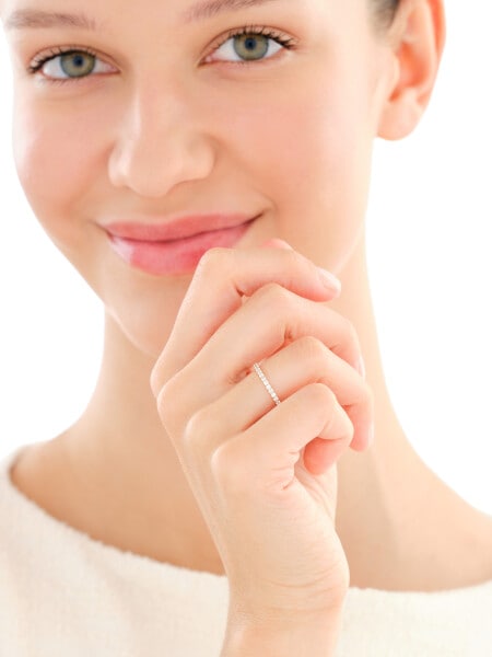 14 K Yellow Gold Eternity with Cubic Zirconia