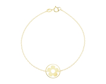 Zlatý náramek - květ