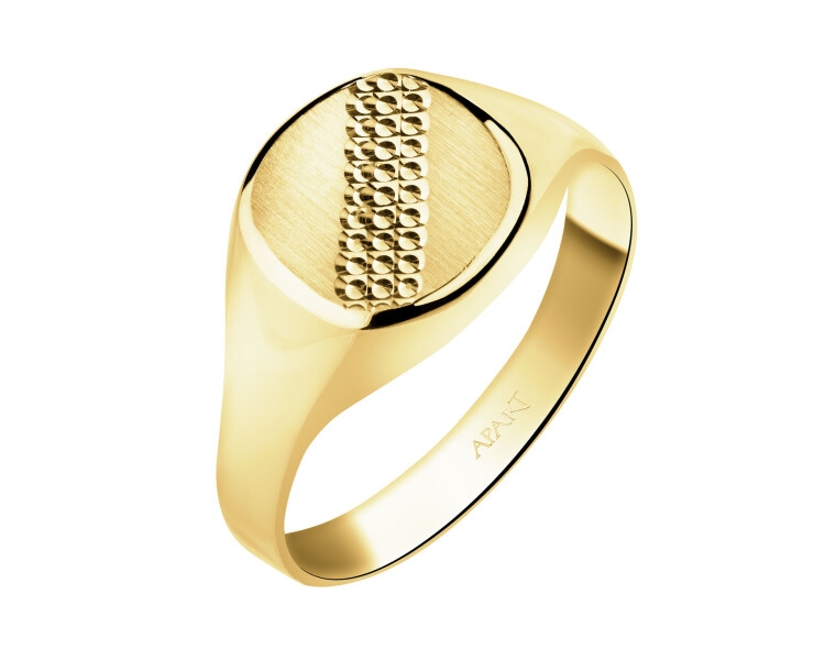 Złoty pierścionek - sygnet