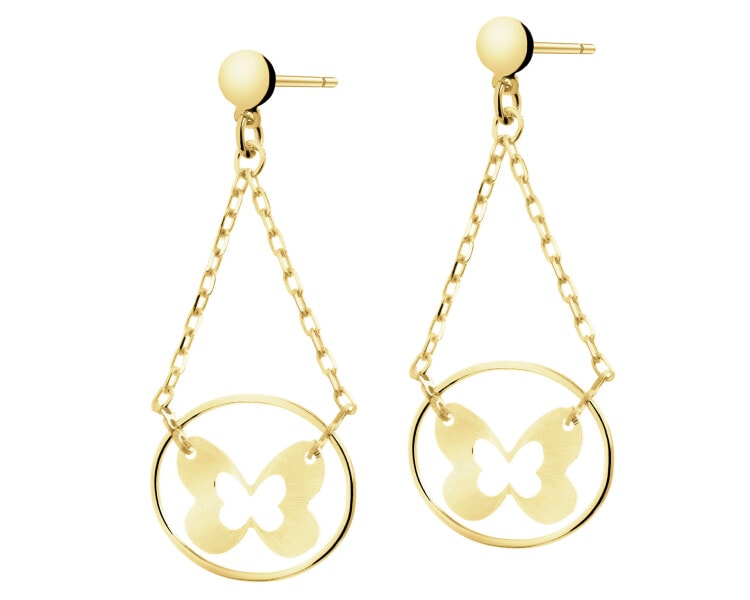 14 K Yellow Gold Dangling Earring