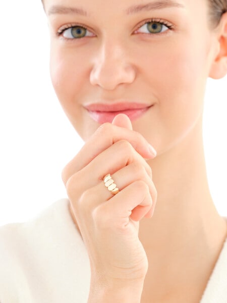 9 K Yellow Gold Band Ring 