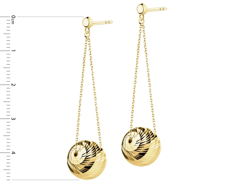9 K Yellow Gold Dangling Earring