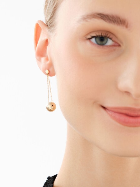 9 K Yellow Gold Dangling Earring