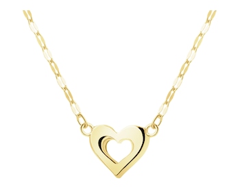 ハートゴールド 8 K Yellow Gold Pendant with Cubic Zirconia - Ref No AP535