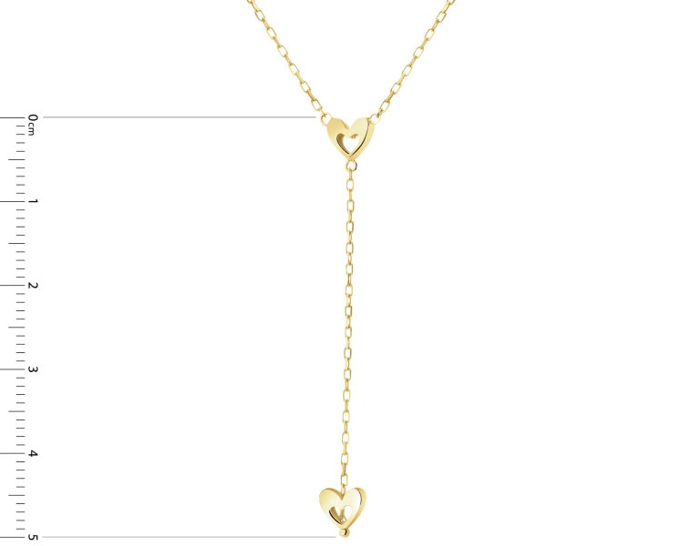 Złoty naszyjnik - serca