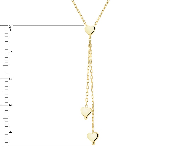 Złoty naszyjnik - serca