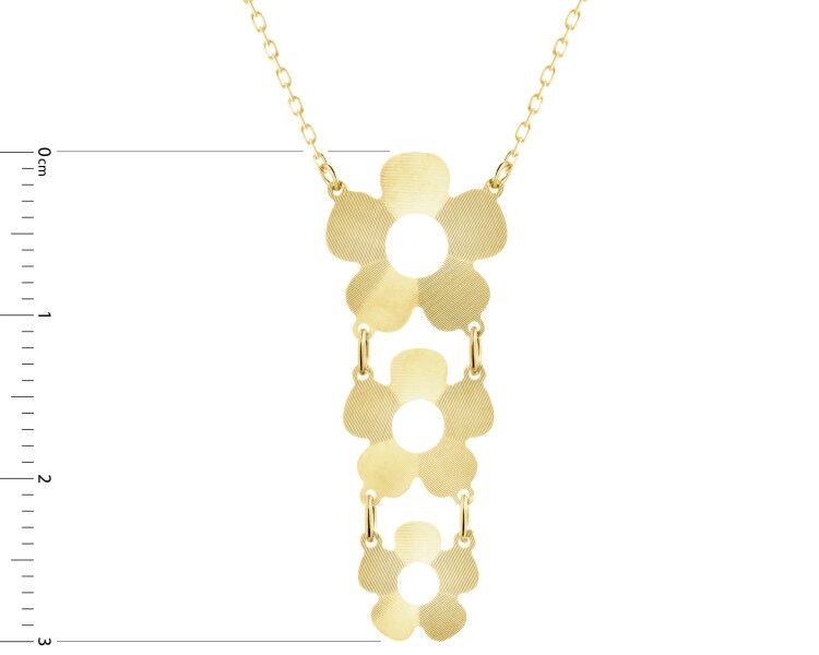 Złoty naszyjnik - kwiaty