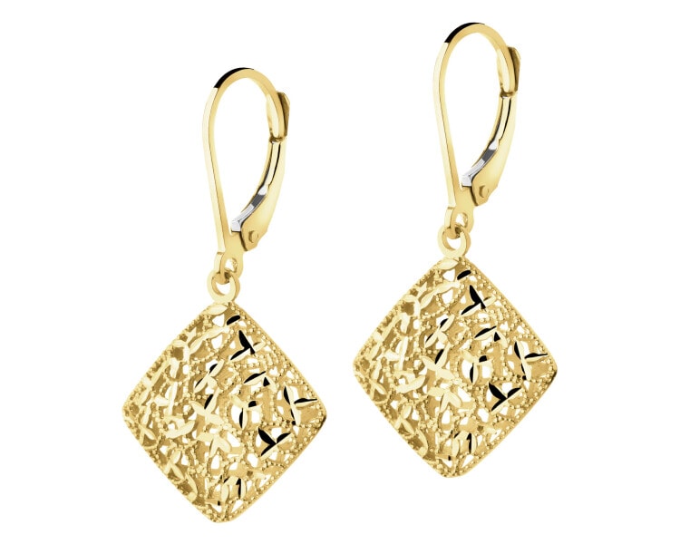 9 K Yellow Gold Dangling Earring