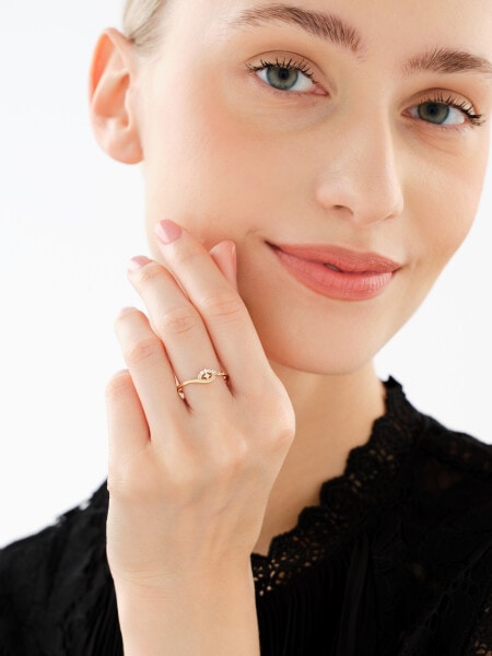 14 K Yellow Gold Ring with Cubic Zirconia