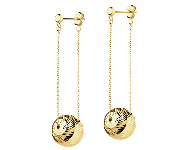 9 K Yellow Gold Dangling Earring