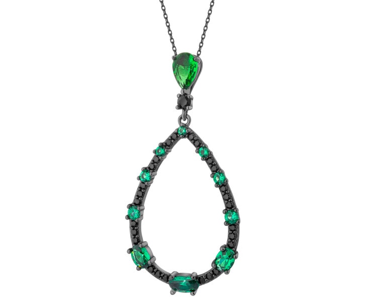 Zawieszka srebrna z cyrkoniami