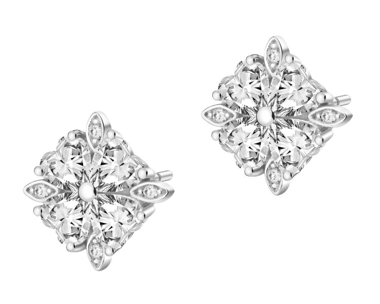 Kolczyki srebrne z cyrkoniami