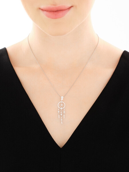 Stříbrný přívěsek se zirkony - hvězdy